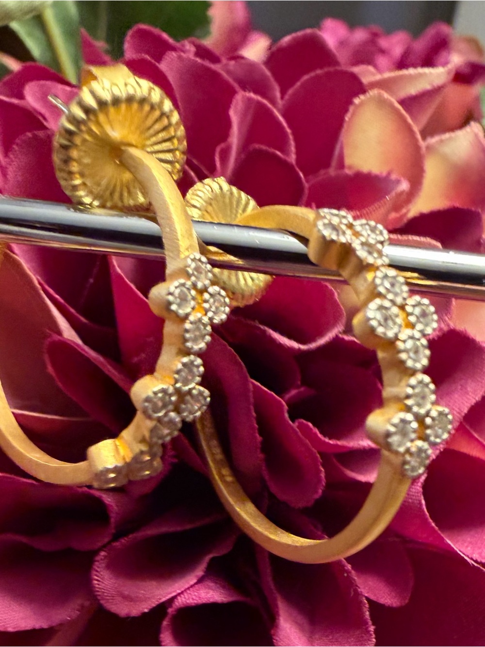 Freida Rothman Clover Hoop Earrings